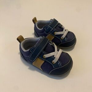 See Kai Run Navy and Tan “Connor” First Walker Baby Sneakers